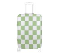 SyXIOP Copertura protettiva elastica per valigie in tartan americano verde e bianco, resistente ai graffi, adatta per bagagli da 45,7 a 81,7 cm, Plaid americano verde e bianco, M 22-24 in, Classico