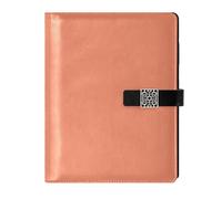 SyXIOP Corallo arancione foderato in pelle notebook delicato notebook college a righe per diario 6,7 x 9,2 cm