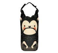 SyXIOP Crazy Creatures Hedgehog Galaxy Black Crossbody bottiglia d'acqua borsa pieghevole bottiglia d'acqua isolata supporto 20/24/32/4 oz per adulti bambini passeggiate escursionismo campeggio viaggi