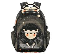 SyXIOP Crazy Creatures Hedgehog Galaxy - Zaino trasparente per bambini, leggero, casual, con cuciture rinforzate, per ragazzi e ragazze, età 7-18 anni