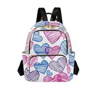 SyXIOP Cuore Schizzo Semplice 12.5 Pollice convertibile, moda borsa zaino per le donne zaino borsa per pannolini per scuola e infermiera, Schizzo Cuore Semplice, S, Casual