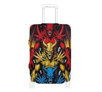 SyXIOP Custodia elastica per valigie con personaggi di Dio egiziano, antigraffio, adatta per bagagli da 45,7 a 81,7 cm, Egiziano Dio Carte Mostri, M 22-24 in, Classico