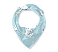 SyXIOP Cute Animal Hawk Star Pastel Blue Square seta testa sciarpa di seta quadrata sciarpa di seta per le donne 35 x 35 regali caldi per le donne testa bufandas para mujer para frio