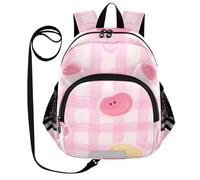 SyXIOP Cute Ears, grazioso piccolo zaino con guinzaglio per ragazzo/ragazza, con tasca per bottiglia d'acqua e striscia riflettente, linee di carattere dolce rosa, Carino Rosa Dolce Carattere Linee, M