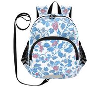SyXIOP Cute Ears Kids Daily Backpack Leash Little Girls Anti-Lost Elementary School Backpack con striscia riflettente Blue Strawberry, Fragola Blu, M, Casual
