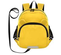 SyXIOP Cute Ears, zaino per bambini con guinzaglio, borsa per pannolini anti-smarrimento, con striscia riflettente, zafferano (colore nero), Zafferano (Colore), S, Casual