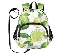 SyXIOP Cute Ears, zaino per bambini con guinzaglio in età prescolare, borsa per libri anti-smarrimento, con striscia riflettente, frutta fresca lime, bianco, Frutta Fresca Di Lime, S, Casual