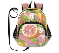 SyXIOP Cute Ears, zaino per bambini con guinzaglio per bambini e bambine, anti-smarrimento, mini borsa con striscia riflettente, fiore rosa limone, Fiore Rosa Limone, S, Casual