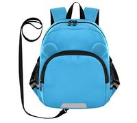 SyXIOP Cute Ears, zaino per la scuola per bambini, con guinzaglio e anti-smarrimento, con striscia riflettente, colore azzurro, Azzurro, S, Casual