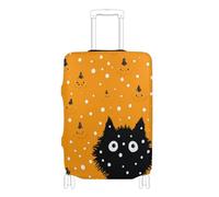 SyXIOP Divertente copertura elastica per bagagli con lupo e zucca nevicata copertura antigraffio per valigie da trasporto per bagagli da 45,7 a 81,7 cm, Divertente zucca di lupo nevicata, M 22-24 in