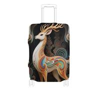 SyXIOP Dunhuang Divine Deer - Copertura elastica per bagagli, antigraffio, accessorio da viaggio, adatto per bagagli da 45,7 a 81,7 cm, Cervo divino di Dunhuang, L 26-28 in, Classico