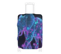 SyXIOP Estetico Viola Elefanti Elastici Dei Bagagli Copertura Antigraffio Valigie Copertura Dei Bagagli Protector Fit 18-32 Pollici Bagagli, Elefanti viola estetici, S 18-20 in, Classico
