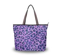 SyXIOP Falso Glitter Leopard Print Lavanda tessuto di seta borse con cerniera borse e borse alla moda borse casual a spalla lavoro per ballo di fine anno, fidanzamento, cocktail party matrimonio