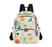 SyXIOP Geometrie irregolari colorate 12.5 Pollice trendy, elegante borsa per computer portatile per le donne moda zaino per la scuola e l'infermiera, Geometrie irregolari colorate, S, Casual