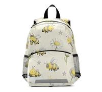 SyXIOP Giallo e Bianco Daisy Flower e Bee Kid Girl Zaini per la sicurezza scolastica borse libro per ragazzo mochilas para la escuela