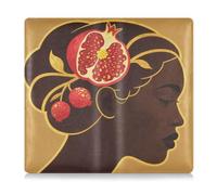 SyXIOP Golden Lines African Beauty Fruits - Porta tessera di assicurazione e registrazione auto, in pelle PU, organizer per documenti essenziali, patente di guida, carte