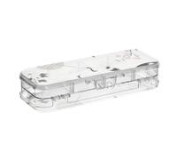 SyXIOP Gru grigio fiore ventaglio progettato matita scatola di plastica 2 strati penne casi per forniture di cancelleria con coperchio a scatto