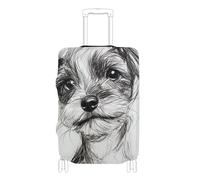 SyXIOP Handy Drawn Cute Dog Elastic Travel Luggage Cover Protector Scratch Proof Baggage Cover Accessori da Viaggio Adatto per Bagagli da 45-81 cm, Simpatico cane disegnato, S 18-20 in, Classico