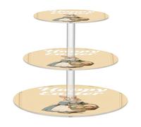 SyXIOP Happy Easter - Vassoio trasparente in acrilico a prova di perdite, a tre strati, circolari, espositore per conservare oggetti vari nell'ingresso