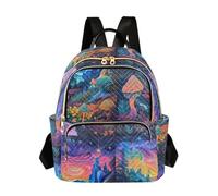 SyXIOP Hippy Magia Paesaggio 12.5 Pollici zaino multiuso per ragazze adolescenti mini zaino per scuola e infermiera, Paesaggio magico hippy, S, Casual