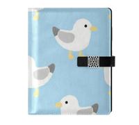 SyXIOP Il cuoio blu del gabbiano del fumetto ha allineato il taccuino di cuoio portatile dell'università dei quaderni per il college 6.7x9