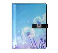 SyXIOP Il cuoio del fiore blu porpora ha allineato il taccuino delicato del cuoio del taccuino del diario per il diario 6.7x9.2