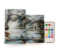 SyXIOP Il Mare e l'Avventura Decorativo Flickering Controllo Candele Luci Elettroniche Fireless con Timer per San Valentino Valentine Alimentazione A Batteria