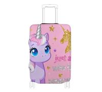 SyXIOP Just A Girl Who Loves Unicorns - Copertura elastica per bagagli, resistente ai graffi, adatta per bagagli da 45,7 a 81,7 cm, Solo una ragazza che ama gli unicorni, S 18-20 in, Classico