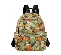 SyXIOP Leaf Pumpkin Frog 12.5 Inch zaino multiuso per le donne piccolo zaino di moda per le imprese, Foglia Zucca Rana, M, Casual