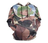 SyXIOP Little Devil Anime Girl Felpe e felpe con cappuccio da uomo Pullover Top per le giornate fredde abiti primaverili, Piccolo Diavolo Anime Ragazza, S