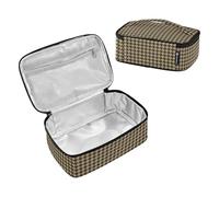 SyXIOP Marrone Scozzese Check Modello Progettato Borsa Pranzo per Bambini Soft Liner Lunch Bags Lavoro Lunchbox per gli Uomini con Maniglia bolsas para lonche