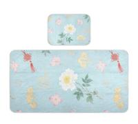 SyXIOP Materasso rinfrescante per letto di bambini con nuvole di ciliegio giapponese, 71,1 x 132,1 cm, riutilizzabile, lavabile per bambini e adulti