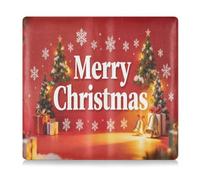 SyXIOP Merry Christmas Tree Red Leather Auto Registration Insurance & ID Card Holder Vehicle Glove Box per documenti essenziali, patente di guida, carte