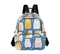 SyXIOP Mr & mrs Bear Peach Blue 31,5 pollici multiuso donne zaino per le donne moda per scuola e infermiera, Mr &Mrs Bear Blu pesca, S, Casual