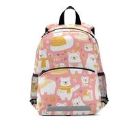SyXIOP Mr & mrs Bear Peach Gold mini zaino per bambini ragazzi borse per libri di sicurezza per ragazzi mochilas escolares para ni?as