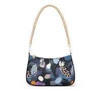 SyXIOP Nero Digital Art Leopard Print trendy pelle crossbody con multi tasche borse a mano per le signore
