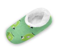 SyXIOP Oliver Jeffers Style Kiwi Jade Bird Design Verde Suola in Gomma Antiscivolo Scarpe da Casa per Uomo Donna Coral Fleece House, Oliver Jeffers Style Kiwi Jade Bird Design Verde, X-Large