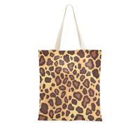 SyXIOP Piatto Motivo Geometrico Leopardo Stampa Pelle Oro Marrone Borse di Tela Per Le Donne con Manici Tote Bag Piccole Borse di Tela per Viaggiare Bolsa de lona