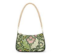 SyXIOP Pink Carnation Green Leaves William Morris alla moda piccole borse per le donne a tracolla con multi tasche borse da donna per la corsa