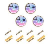 SyXIOP Pomelli viola per comò e cucina, 32 mm, per camera da letto, confezione da 4