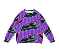 SyXIOP Pullover Felpa Bambino Vampire Tomb Bats Viola | Con Tasche Casual Top Taglia 4-10