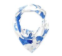 SyXIOP Ranch Wolf Blue Square testa di seta sciarpa di capelli fazzoletto da collo elegante sciarpa di seta per gli uomini per il collo bufandas para mujer para frio