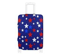 SyXIOP Red White Teal Star 4 luglio copertura elastica per bagagli grande antigraffio Carry on valigia Protector adatta per bagagli da 45 a 81 cm, Rosso Bianco Teal Star 4 luglio, XL 29-32 in