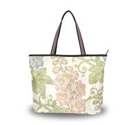 SyXIOP Rosa Blu Floreale William Morris Modello Tessuto di seta con cerniera piccole borse a tracolla alla moda per le donne per Prom Fidanzamento Cocktail Party Matrimonio, Motivo floreale rosa blu