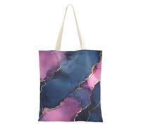 SyXIOP Rosa Blu Marmo Borse di Tela Per Le Donne con Maniglie Libro Tote Bag Borse di Tela Bulk per Compleanno Bolsa de lona