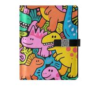 SyXIOP Simpatico e colorato cartone animato dinosauri foderato in pelle notebook diario delicato notebook college a righe per diario 6.7x9.2