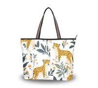 SyXIOP Simpatico leopardo della giungla in tessuto di seta bianca con cerniera borsa da scuola estiva per pulcini borse da donna per ballo di fine anno, fidanzamento, cocktail party matrimonio, Carino