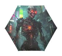 SyXIOP Skeleton Terror Uv Defence ombrello automatico 39 Pollice auto aperto chiudere ombrelli per pioggia grande per Buona Auto Golf e On-the-Go Accessori di Difesa Esterna sombrilla de