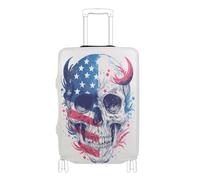 SyXIOP Skull Moon 4 luglio Independence Day Copertura elastica per valigia, accessori da viaggio, adatta per bagagli da 45 a 81 cm, Skull Moon 4 luglio Giorno dell'Indipendenza, XL 29-32 in, Classico