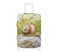 SyXIOP Snail Lentamente muovendosi sulla pietra Coperture elastiche per bagagli per valigie Copertura antigraffio per valigie Protezione per bagagli Adatto per bagagli da 45-81 cm, Lumaca Lentamente